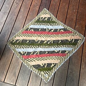 Oscar de la Renta 100% Silk Multicolor Geometric Scarf